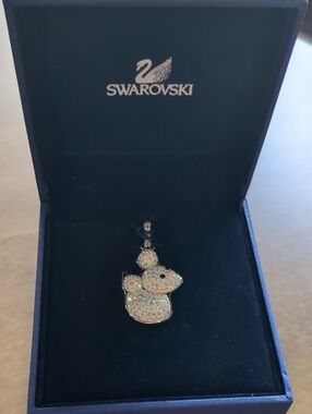 Swarovski Iridescent Crystal Pendant in Silver Tone